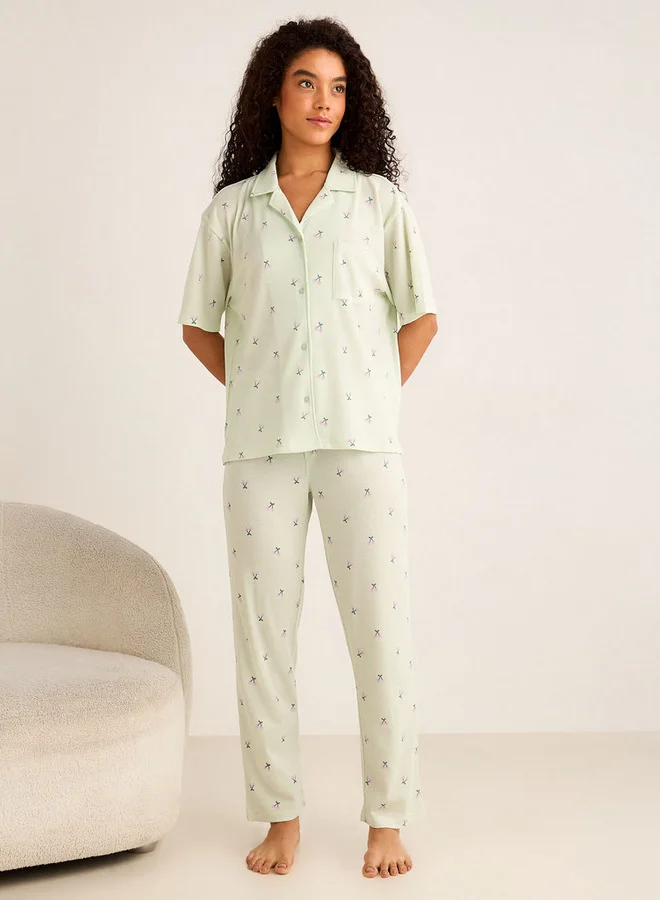 سبلاش فيڤ Pyjama Set Button-Down Shirt & Pants